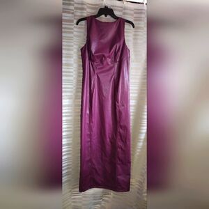 Faux Leather Purple Burgundy dress size XL formal